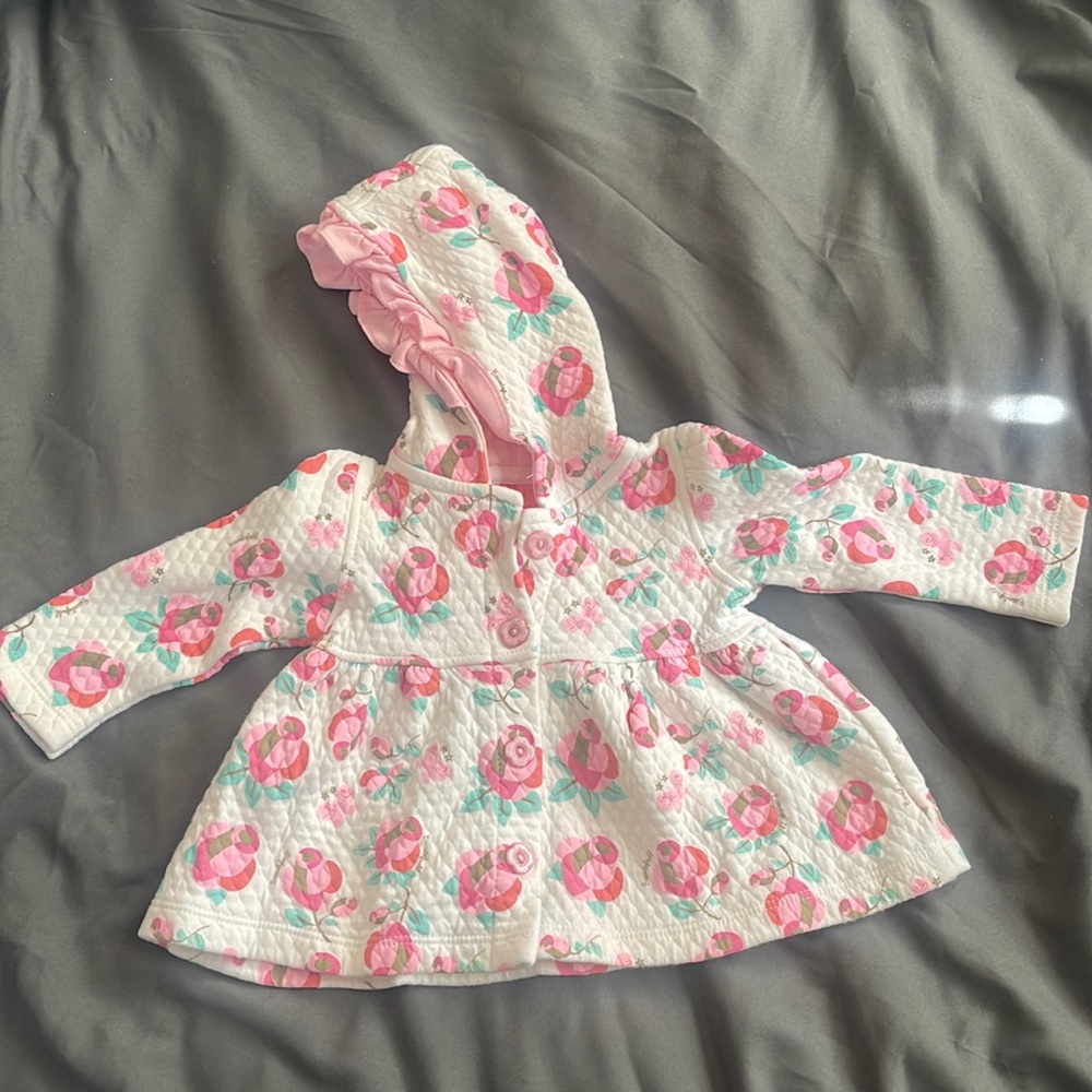 Floral jacket with hoodies. Toddler, Size 1